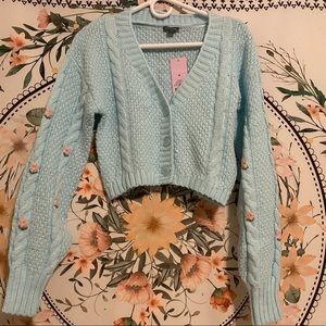 Women’s Blue Cardigan Sweater